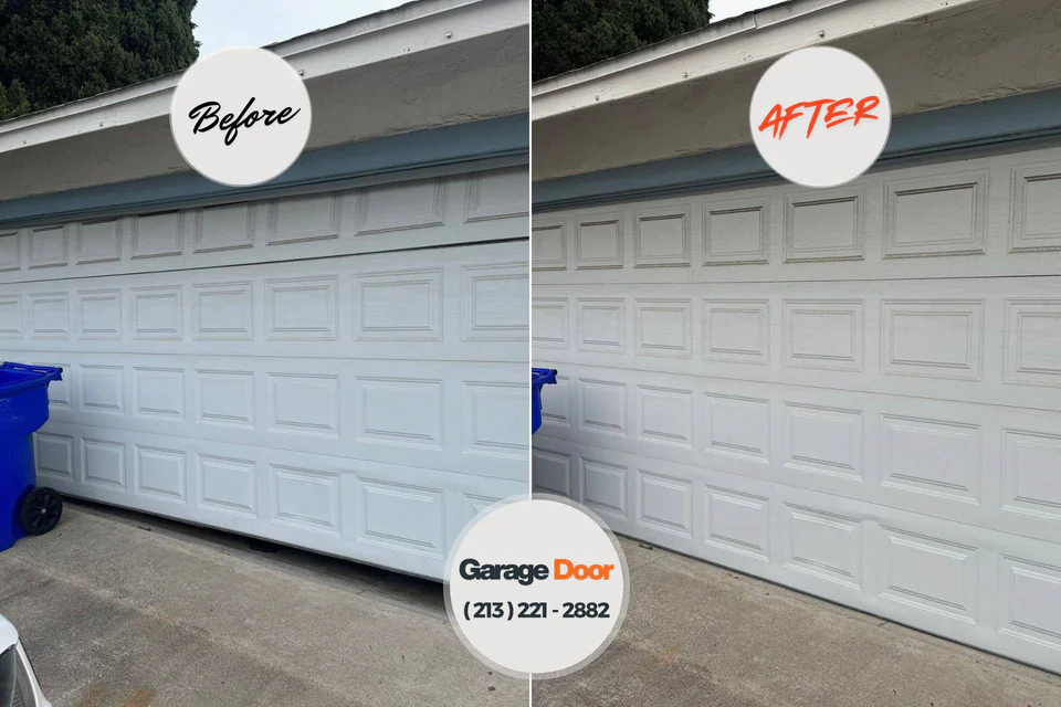 Before and after: garage door repair West Liberty, KY